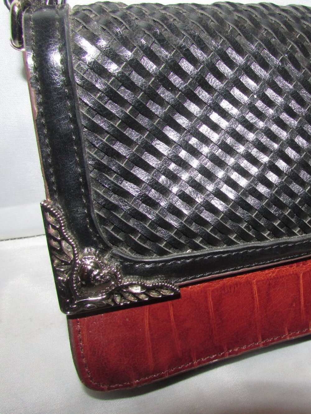 M.C. Marc Chantal Crossbody Heart Details with Strap Used As Is